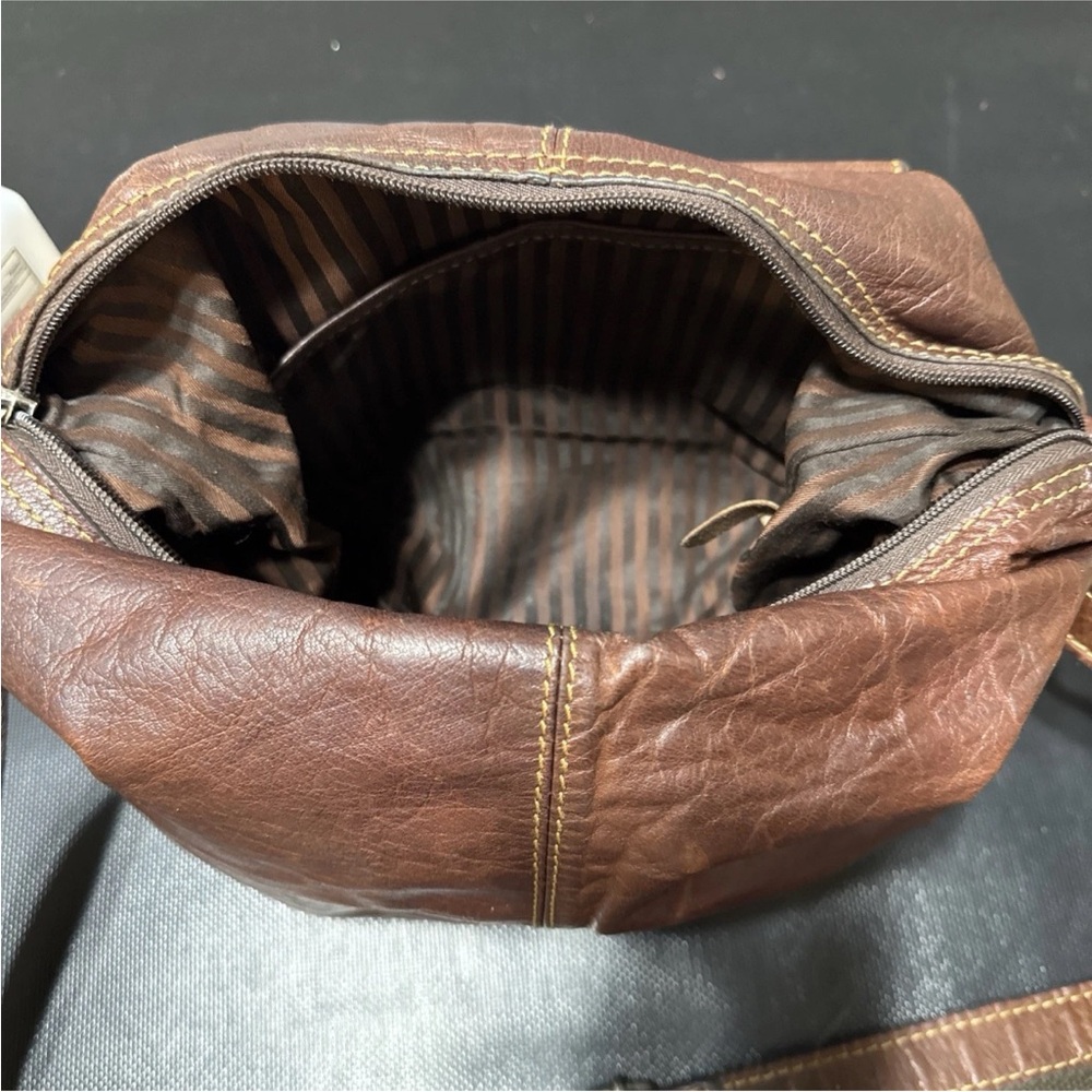 Jack Georges Brown Leather Crossbody Bag - Picture 7 of 9
